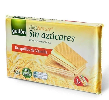 Вафли Gullón Diet Nature без сахара с ванильной начинкой 180 г