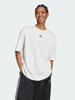 Футболка бавовняна оверсайз довга жіноча Adidas Originals Essentials Boyfriend JC8967 S White (4067902732145)