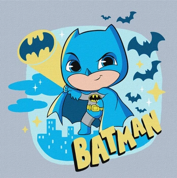 Картина по номерам, набір для розпису для дітей WB "Batman: Герой темряви" 25х25см, термопакет, Ідейка, КНО1342