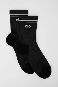 Шкарпетки унісекс Alo Yoga Unisex Half-Crew Performance Sock M чорні A0693U