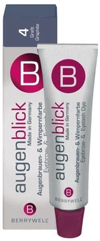Фарба для брів та вій № 4 ГРАФІТ Berrywell Augenblick 15 мл