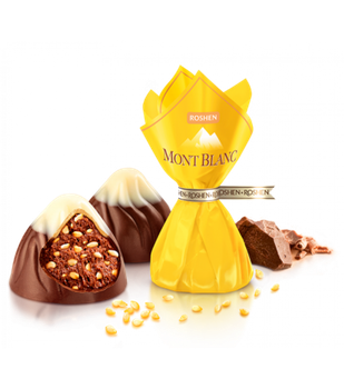Цукерки Монблан шоколад з сезамом 1кг Roshen