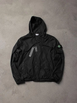 Чоловіча вітровка Stone Island Black Весняна куртка Стон айленд чорна L