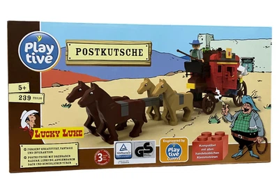 Конструктор Playtive Дилижанс карета з конем Postkutsche Lucky Luke (239 деталей)