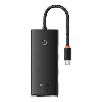 USB-хаб Baseus Lite Series 4-Port Type-C HUB Adapter (Type-C to USB 3.0*4) 25cm Black