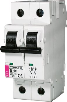Wyłącznik automatyczny ETI ETIMAT10, 2 P, C, 10 kA, 16 A (5904722942363)