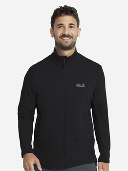 Спортивна кофта чоловіча Jack Wolfskin Litestride Fz A65849-6000 XL Чорна (4064886661560)