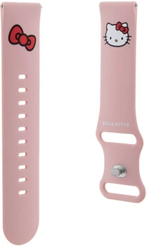 Pasek Hello Kitty Silicone Kitty Head 22 mm Pink (3666339212049)
