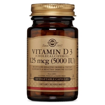 Вітамін D3 Solgar (Vitamin D3) 5000 МО 60 капсул SOL03312