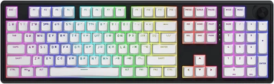 Клавиатура беспроводная Hator Skyfall 100 Aurum Lemon RGB Wireless/Bluetooth/USB Black/White (HTK3100UA)