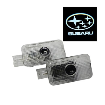 Светодиодная штатная подсветка на двери автомобиля с логотипом Subaru Forester, Outback, Legacy, XV, Impreza