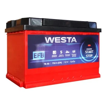 Автомобильный аккумулятор Westa RED EFB 78Ah 12V для авто
