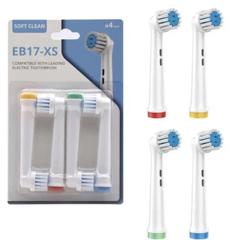 Насадки EB17-XS для Oral B Sensitive 4 шт з м'якими щетинами для щіток оралбі