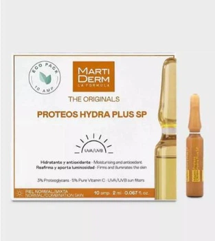 Солнцезащитные ампулы для лица MartiDerm The Originals Proteos Hydra Plus SP 10амп по 2 мл MA021410