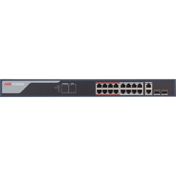 Комутатор мережевий Hikvision DS-3E1318P-EI(B)