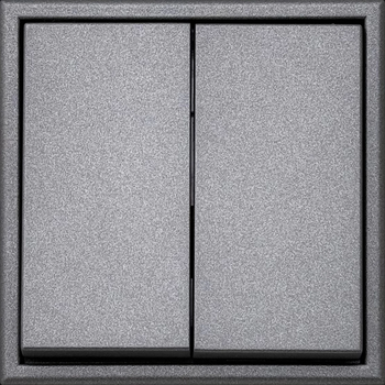 Вимикач Liregus Modern 2 кнопки матовий Чорний (4770025005811)