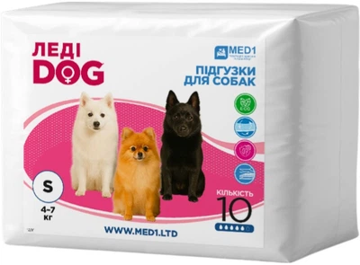 Памперси для собак MED1 Lady Dog розмір S 10 шт (MED1-LD-S)
