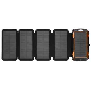 УМБ PowerBank із сонячною панеллю, повербанк КВАНТ WSC26/4 30000mAh + 4 panels