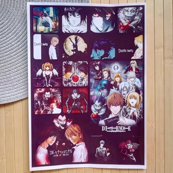 Стикерпак Тетрадь смерти Death Note а4 3786