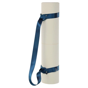 Ремень-стяжка для переноски коврика BLOOM YOGA STRAP LiveUp LB7080 Синий