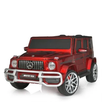 Дитячий двомісний повнопривідний електромобіль Bambi Mercedes AMG G63 (MP3) з ручкою для транспортування та автофарбуванням, червоний