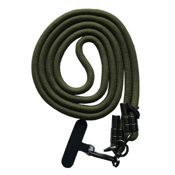 Шнурок с карабином 150 см 8 мм универсальный для чехлов Dark green