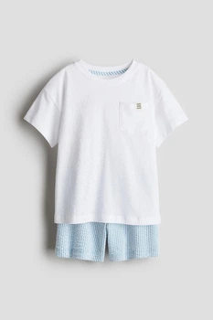 Шорти H&M 1271569 134-140см блакитний смужки