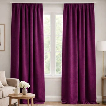Комплект штор 2 шт 150х260 см, Soft Velvet Lux шторы, гардины, портьеры на шторной тесьме V-17 фуксия