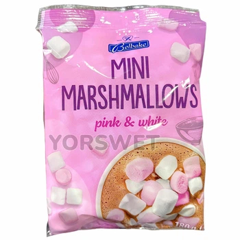 Маршмеллоу міні Belbake Mini Marshmallows Pink & White рожево-білий 180 г (0325)