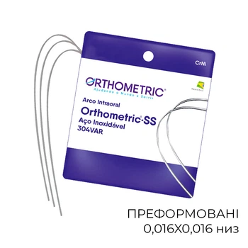 Дуга ORTHOMETRIC SS стальна 0,016X0,016 низ
