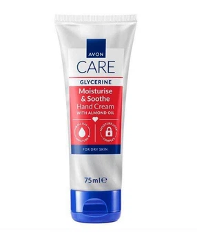 Защитный крем для рук Avon Care Glicerine Moisture & Soothe Hand Cream with almond oil с глицерином и миндальным маслом 75 мл