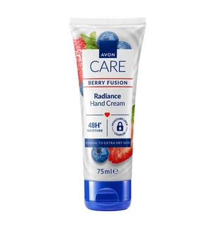 Зволожувальний крем для рук Avon Care Berry Fusion Radiance Hand Cream 48 Moisture з екстрактом полуниці та чорниці "Ягідний мікс" 75 мл