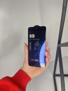 Зеркальное защитное стекло для Apple iPhone 6 / 6s (Blue/Black, Олеофобное)