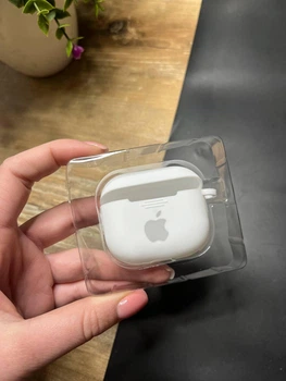 Чехол для Apple AirPods 3 (White, Soft Touch, с карабином)