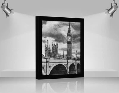 Фоторамка пластиковая 20х20 багет: AM1513-1112Ч Черный (с глянцевым прозрачным пластиком 0.8мм, двп) EmojiFrame