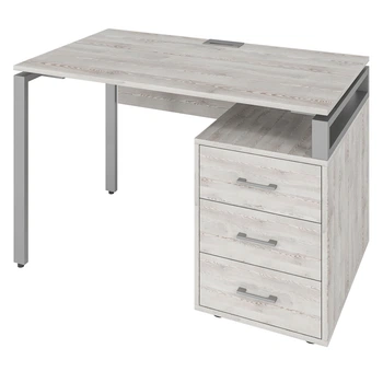 Офисный письменный стол Loft Details LM120 сосна лофт белая с царгой 36