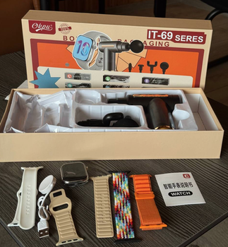 Массажер для шеи, головы и ног + часы с USB Okpu IT-69 SERES
