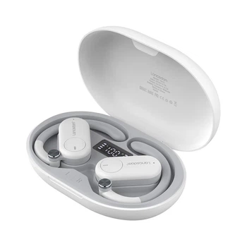 Бездротові спортивні кісткові навушники Langsdom TS-12 Pro Open-Ear зі спрямованим звуком, Bluetooth 5.3, шумоподавленням, вологозахистом IPX5, до 40 годин роботи, білий