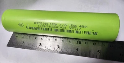 Аккумулятор JSK 32140 LiFePO4 3,2V 15000 mAh 15Ah 48Wh плоский плюс Зеленый