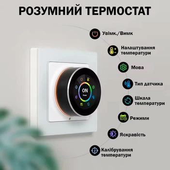 Умный поворотный термостат Wi-Fi Smart Knob WT20R 3А для отопления