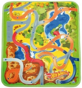 Mata podłogowa do zabawy Hot Wheels z autkiem 80 x 70 cm L2197 (8017293420226)