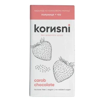 Шоколад KORИSNI молочный Клубника-Чиа 85 г