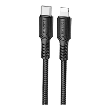 Кабель USB Borofone BX116 PD27W Type-C to Lightning Колір Чорний