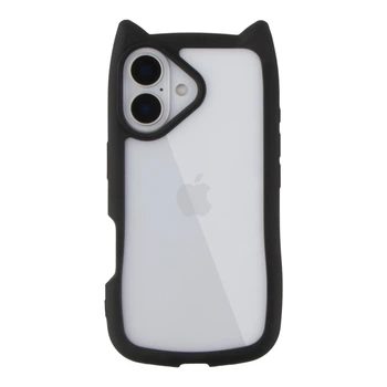 Чехол TPU+PC Cat Ears Case с кошачьими ушками для iPhone 16 Black