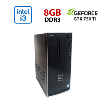 Игровой ПК Dell Inspirion 3650 / Intel Core i3-6100 (2 (4) ядра по 3.7 GHz) / 8 GB DDR3 / 256 GB SSD / nVidia GeForce GTX 750 Ti, 2GB GDDR5, 128-bit / Wi-Fi+Bluetooth / DVD / Win 10 Home Lic б/у