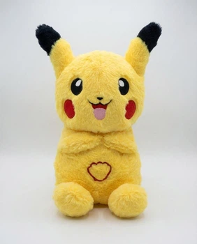 М'яка інтерактивна іграшка-антистрес "Дихаючий пікачу" (Pokemon Pikachu) 36 см. з ефектом сну (з батарейками)