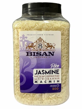 Рис Jasmine довгозернистий шліфований Bisan 800г В'єтнам
