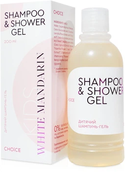 Дитячий шампунь-гель 0+ White Mandarin Kids Shampoo & Shower Gel 200 мл (99101317101)