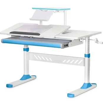 Дитяча парта TH-310 ErgoKids TH-310 W/BL + BD-S30 BL, з полицею