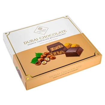 Дубайські цукерки Lux Choco «Квадрат з фундуковою начинкою», 175 г